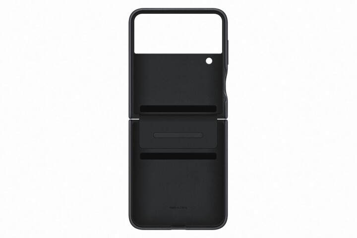Samsung flipový kožený kryt pro Galaxy Z Flip4, černá_1425762423