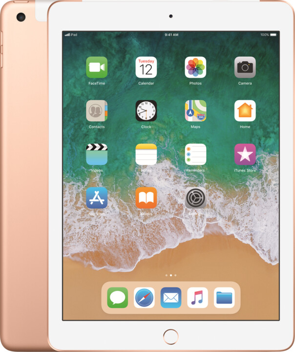 Apple iPad Wi-Fi + Cellular 128GB, Gold 2018 (6. gen.)_1239313525