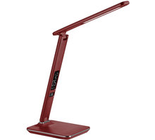 IMMAX LED stolní lampička Kingfisher - 3 různé barvy světla/ sklápěcí rameno/ USB/ červená