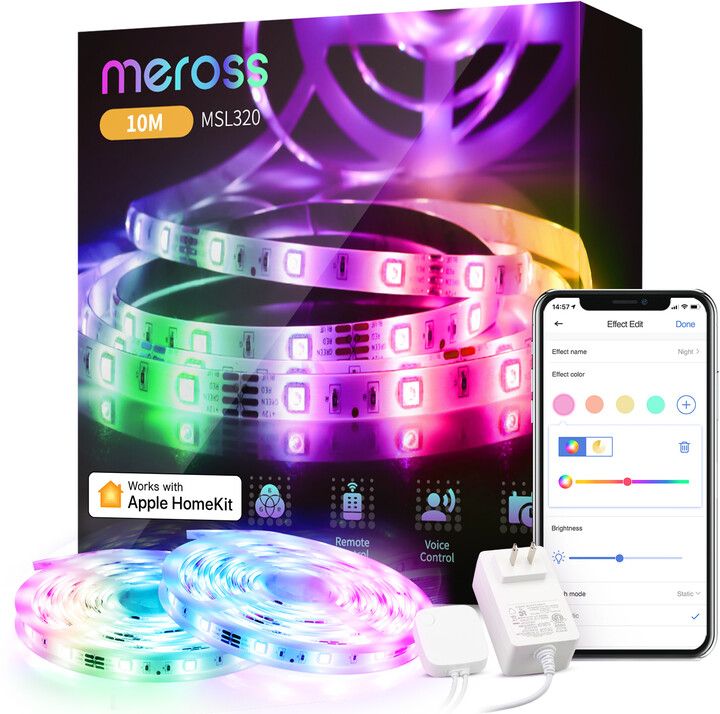 Meross Smart WiFi LED Strip, LED pásek, Apple HomeKit, 10 m_655128820