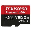 Transcend Micro SDXC Premium 400x 64GB 60MB/s UHS-I + SD adaptér_1259256773