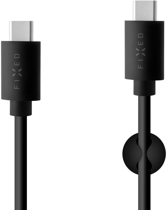 FIXED datový a nabíjecí USB-C kabel s konektorem USB-C, 15W, černá_1579856146