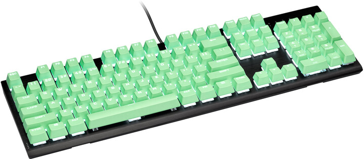 Corsair vyměnitelné klávesy PBT Double-shot Pro, 104 kláves, Mint Green, US_1500809241