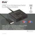 Club3D obousměrný switch / přepínač HDMI 2-1, 8K@60Hz, 4K@120Hz_1654606100