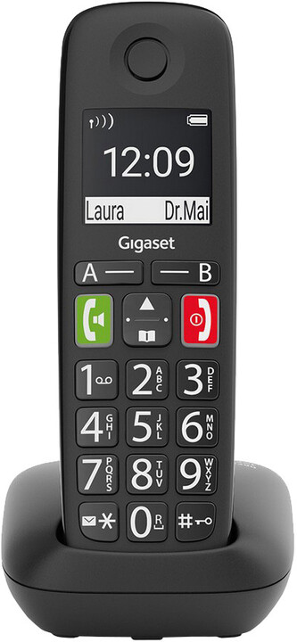 Gigaset E290, hlavní telefon, bez záznamníku, černá_329434404