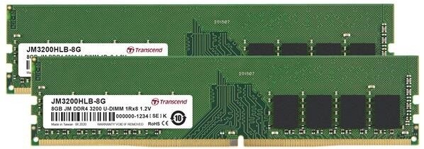 Transcend 16GB (2x8GB) DDR4 3200 CL22, 1Rx8_1449328251