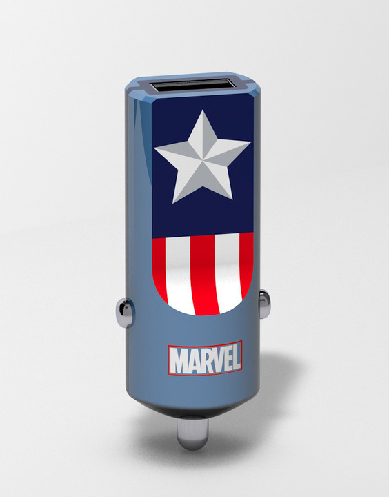 Tribe Marvel Captain America Nabíječka do auta - Modrá_1553836217