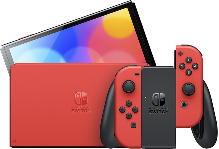 Nintendo Switch – OLED Model - Mario Red Edition, červená_2085404818