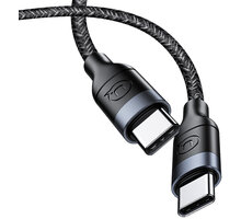 USAMS SJ400 U31 Type C / Type C 100W Fast datový kabel 1.2m, černá (EU Blister)_359984287