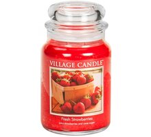 Svíčka vonná Village Candle, čerstvé jahody, velká, 600 g