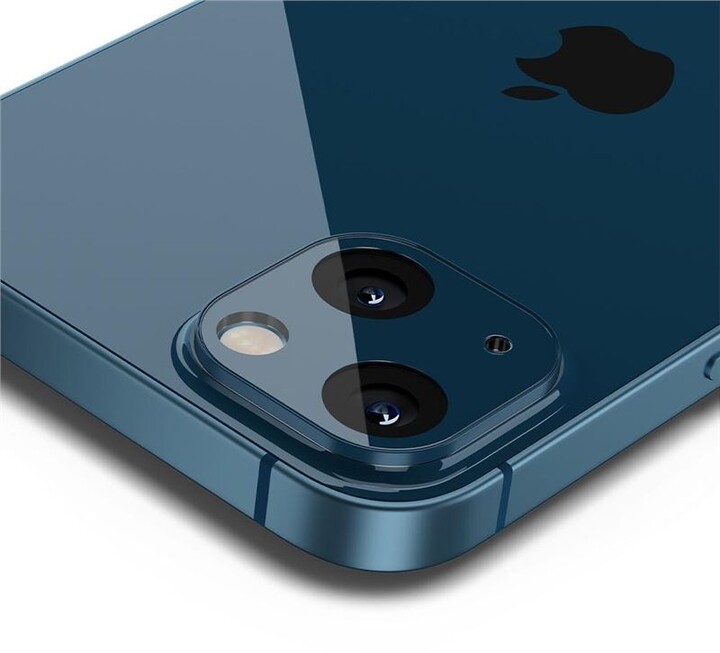 Spigen ochranné sklo tR Optik pro iPhone 13 / 13 mini, 2ks, modrá_1096161841