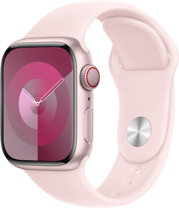 Apple Watch Series 9, Cellular, 41mm, Pink, Light Pink Sport Band - S/M_578437074
