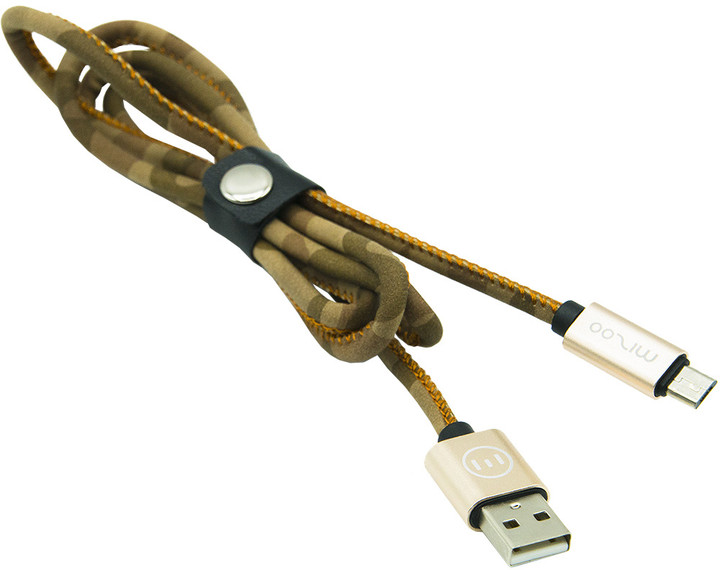 MIZOO USB/micro USB kabel X28-11m, písečná kamufláž_542100902