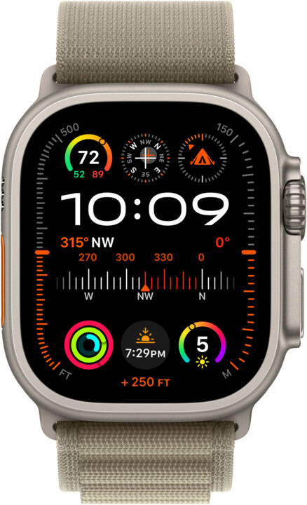 Apple Watch Ultra 2, Alpine Loop, Olive, Medium_555640976