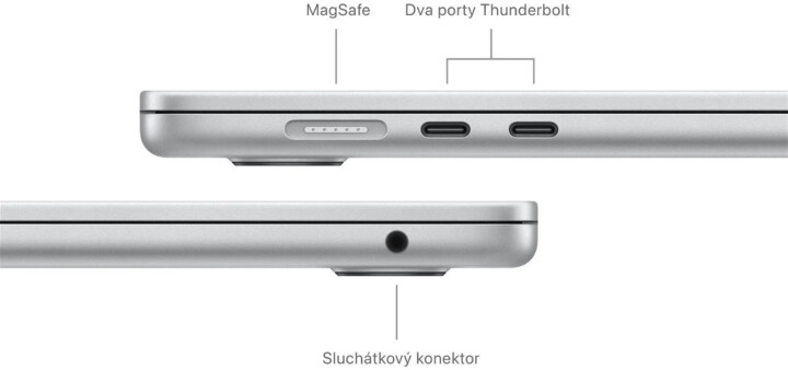 Apple MacBook Air 15, M3 8-core/8GB/256GB SSD/10-core GPU, stříbrná_939469446