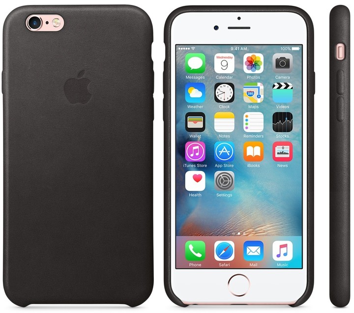 Apple iPhone 6 / 6s Leather Case, černá_561817027