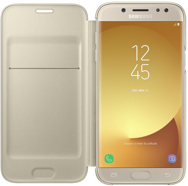 Samsung Galaxy J5 Flipové pouzdro, Wallet Cover, zlaté_614107354