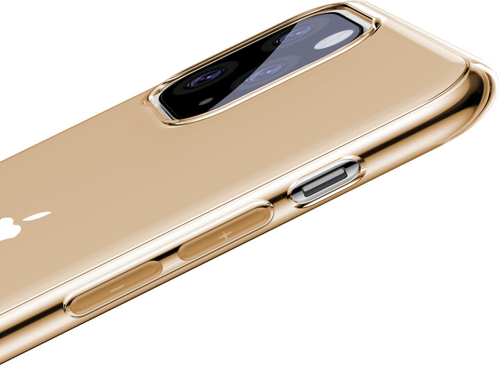 BASEUS Simplicity Series gelový ochranný kryt pro Apple iPhone 11 Pro Max, zlatá_269887169
