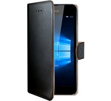 CELLY Wally pouzdro pro Microsoft Lumia 650, PU kůže, černá_84575012