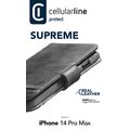 Cellularline prémiové kožené pouzdro typu kniha Supreme pro Apple iPhone 14 Pro Max, černá_415086406