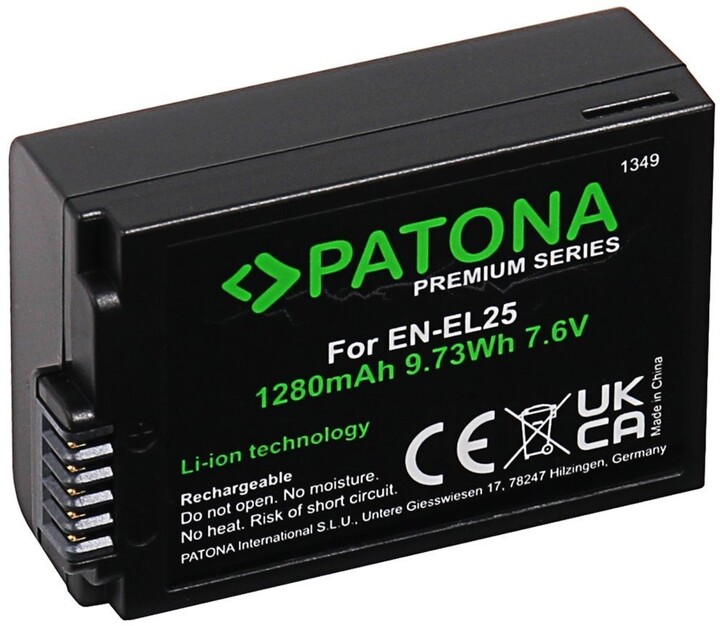 PATONA baterie pro Nikon EN-EL25, 1280mAh, Li-Ion Premium, Z50 / Z fc_25894391
