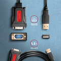 AXAGON ADS-1PSN, USB-A 2.0 - sériový RS-232 DB9-M Prolific adaptér / kabel 1.5m_421663888