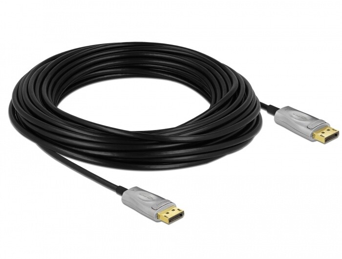 DeLock kabel aktivní optický DisplayPort - DisplayPort, M/M, 8K@60Hz, 15m, černá_1554794990