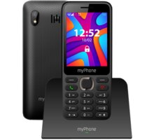 myPhone S1 černý s nabíjecím stojánkem Poukaz 200 Kč na nákup na Mall.cz