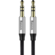 BASEUS kabel audio Yiven Series, Jack 3.5mm, M/M, 0.5m, stříbrná/černá