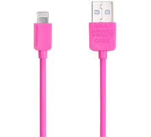 Remax USB datový kabel s lightning konektorem pro iPhone 5/6, 1m, růžová_1269454504