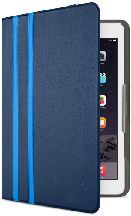 Belkin iPad Air 1/2 pouzdro Athena Twin Stripe, modrá_1059634689