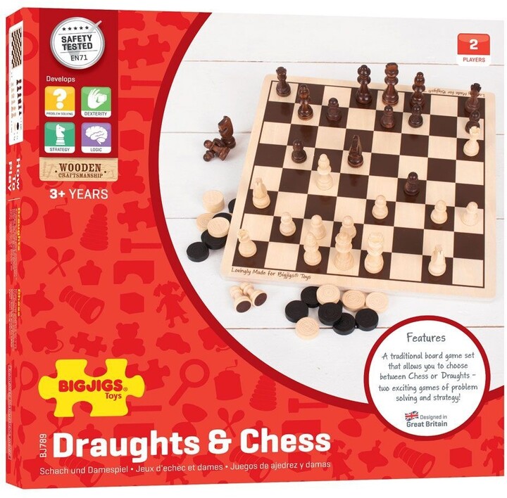 Desková hra Bigjigs - Šachy a dáma_964060385