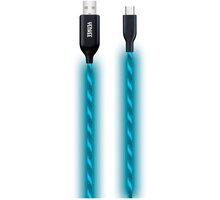 YENKEE YCU 341 nabíjecí kabel USB-C, LED, 1m, modrá Poukaz 200 Kč na nákup na Mall.cz