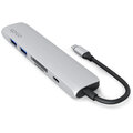 EPICO multifunkční HUB 6v1, 2x USB-A, USB-C, HDMI 8K, microSD/SD, stříbrná_1267151526