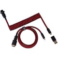 Keychron Premium Coiled Aviator Cable, USB-C/USB-A, 1,08m, červený_1169441088