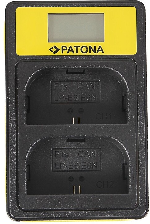 Patona nabíječka Dual Canon LP-E6 s LCD, USB_754834812