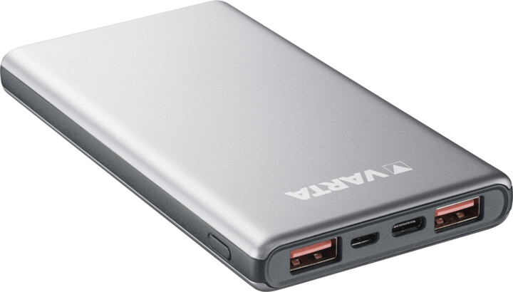 VARTA powerbanka Fast Energy, 10000mAh, USB-C, 2xUSB 3.0, QC, PD, šedá_1183223717