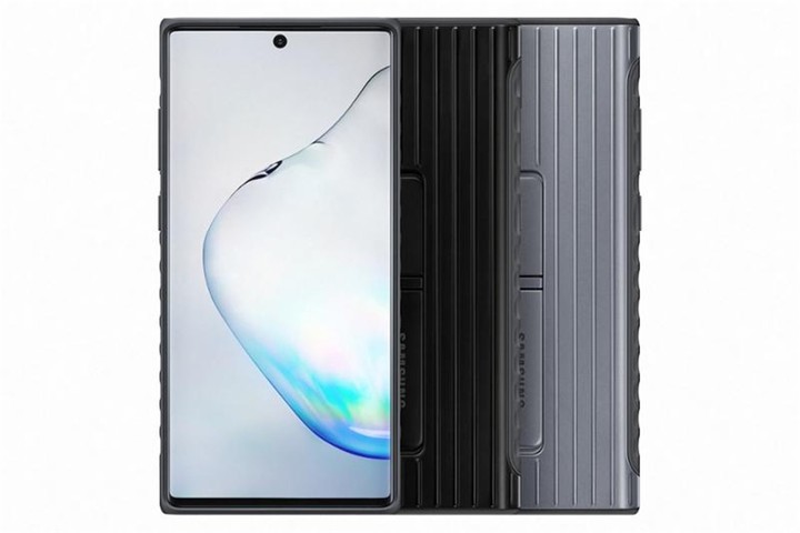 Samsung tvrzený ochranný zadní kryt se stojánkem pro Galaxy Note10+, stříbrná_1712324796
