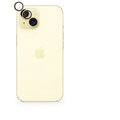 EPICO hliníkové tvrzené sklo na čočky fotoaparátu pro Apple iPhone 15 / 15 Plus, žlutá_641063347