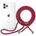 EPICO ochranný kryt Nake String pro iPhone 11 Pro Max, bílá transparentní/červená_1298562137