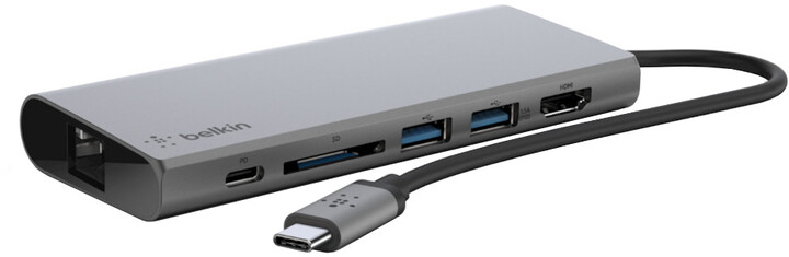 Belkin USB-C Multimedia Hub, šedá_420434619