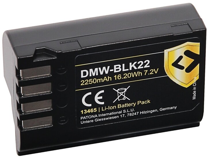 PATONA baterie pro Panasonic DMW-BLK22 2250mAh Li-Ion Protect_1363659694