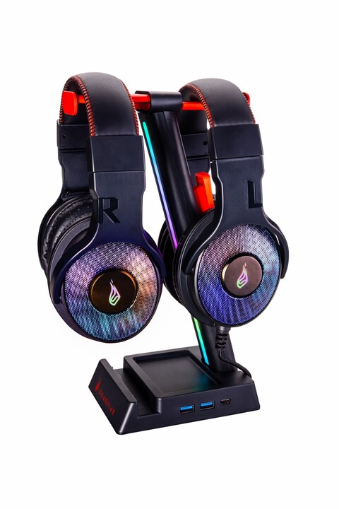 Držák sluchátek Surefire Vision N2, RGB, herní, černá_2142484698