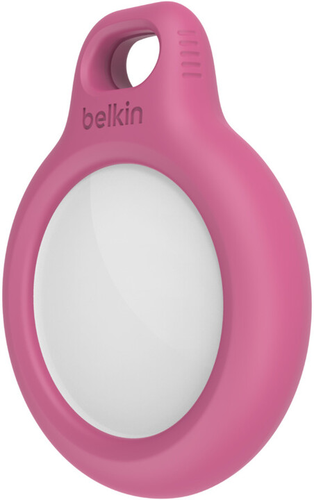 Belkin bezpečné pouzdro na Apple AirTag s kroužkem, růžová