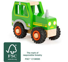 Hračka Small Foot - Dřevěný traktor, zelený_1303805047