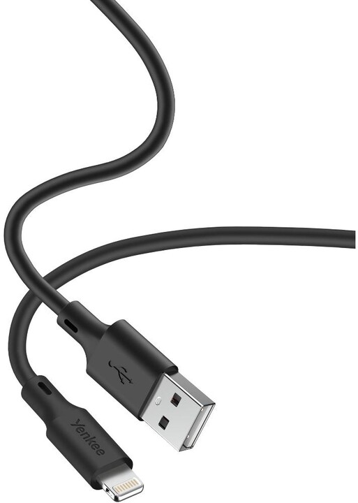 YENKEE kabel YCU 615 BK SILIC USB-A - Lightning, MFi, 1.5m, černá_1841944567