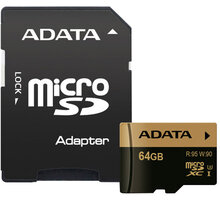 ADATA Micro SDXC XPG 64GB UHS-1 U3 + adaptér_1282477275