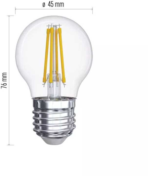 Emos LED žárovka Filament Mini Globe 6W, 810lm, E27, teplá bílá_1453913815