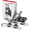 AXAGON PCEA-S4N, PCIe řadič - 4x sériový port (RS232) 250 kbps, vč. LP_2023981649