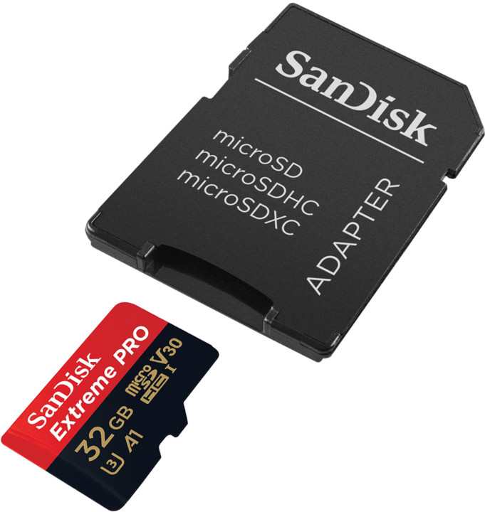 SanDisk Micro SDHC Extreme Pro 32GB 100MB/s A1 UHS-I U3 V30 + SD adaptér_4186111